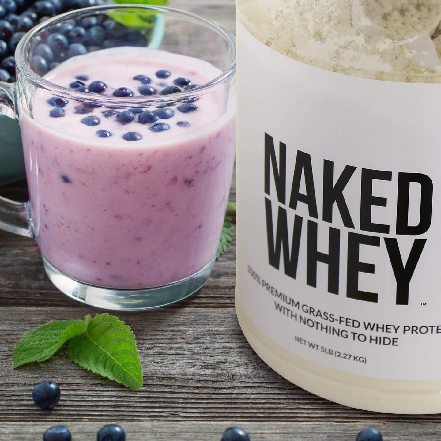 strawberry grass-fed whey protein